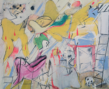 Willem De Kooning, Abstracion, 1949-50, mixed-media on fibreboard, Museo Thyssen-Bornemiza, Madrid